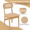 Costway Rattan Accent Chairs Set of 2 Bamboo Frame Cane Woven Backrest &Seat Dining Room